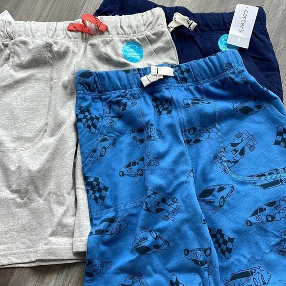 Carter’s Boys 100% Cotton Shorts w/ Functional Drawcord. NWT Multiple color/size - Picture 1 of 5